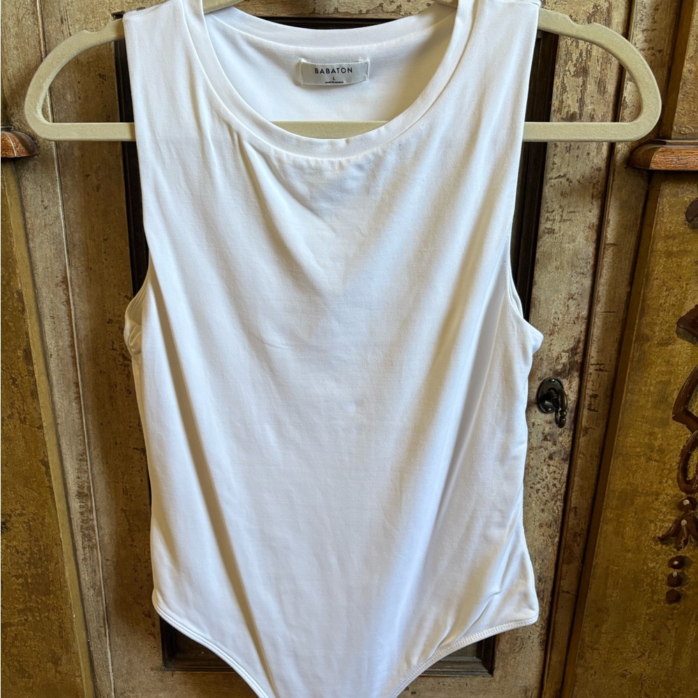Babaton Sleeveless White Bodysuit